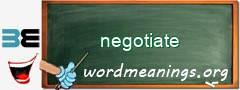 WordMeaning blackboard for negotiate